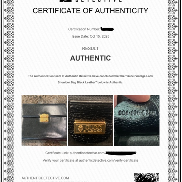 Gucci Black Leather Convertible Crossbody Bag w/ COA - Gold Hardware - Vintage - Picture 2 of 15